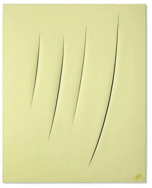 One of the typical Messnedes of Lucio Fontana from the 60s was sold for 1.06 million euros.