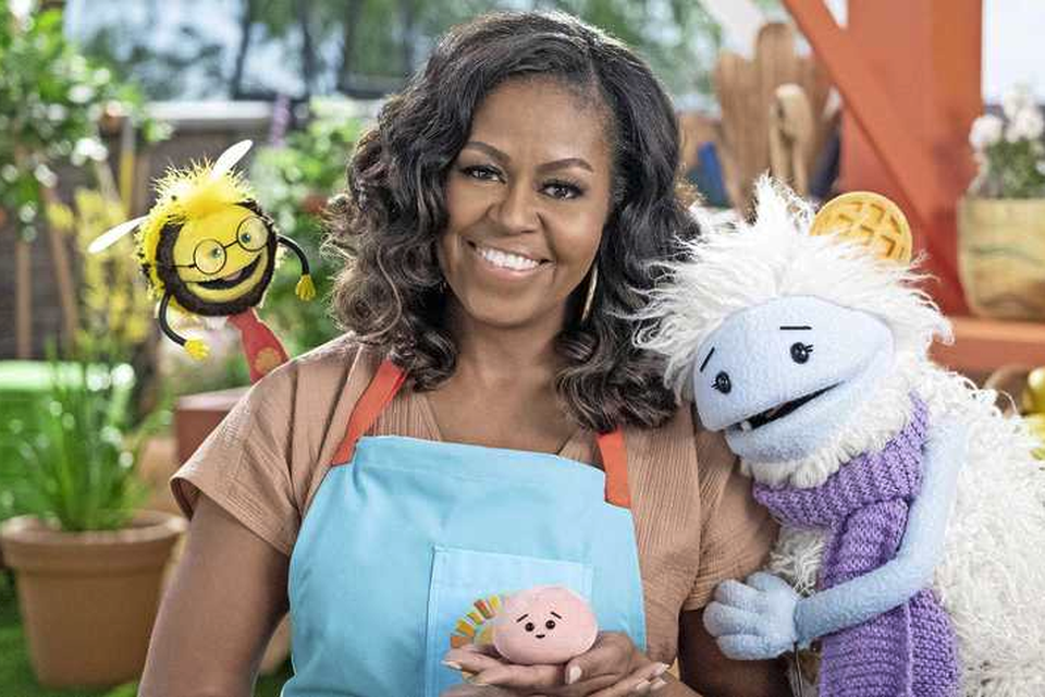 Michelle Obama in de nieuwe serie Waffles + Mochi