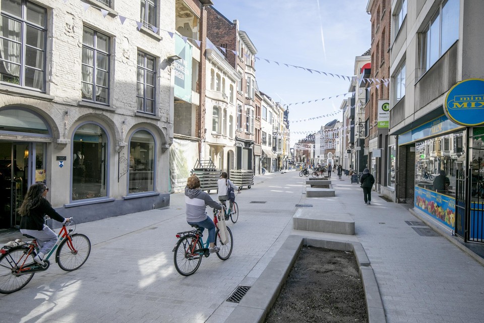 De Onze-Lieve-Vrouwestraat in de Mechelse binnenstad.