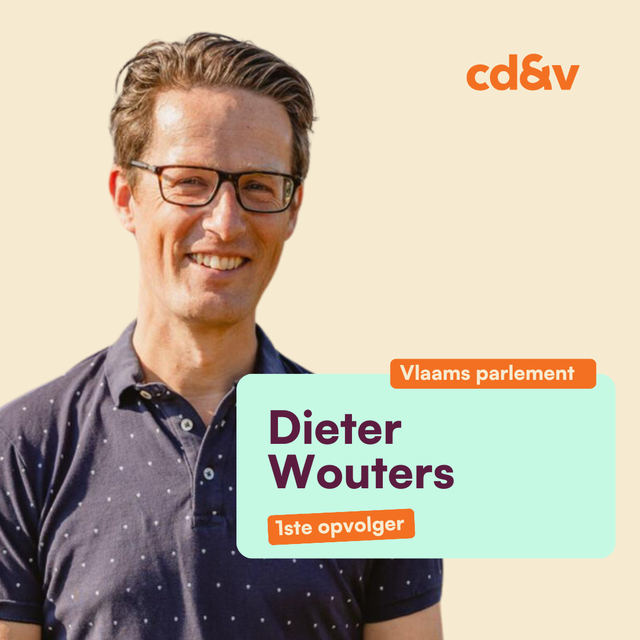 Dieter Wouters op de lijst voor het Vlaams parlement.