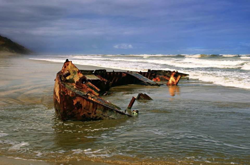 The wreck was for years in New Zealand.