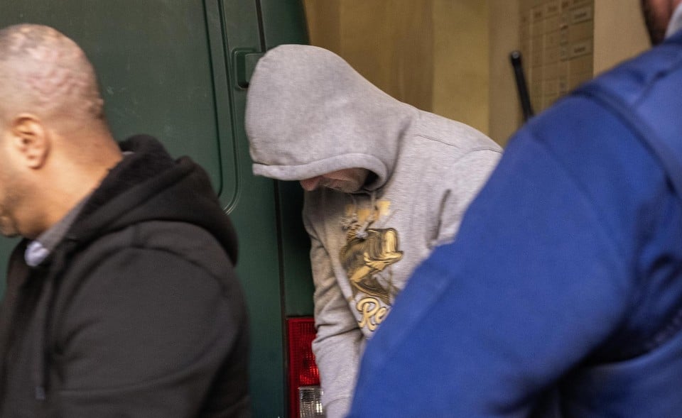 Nick Geys who was transferred from prison to the courthouse on Tuesday morning.