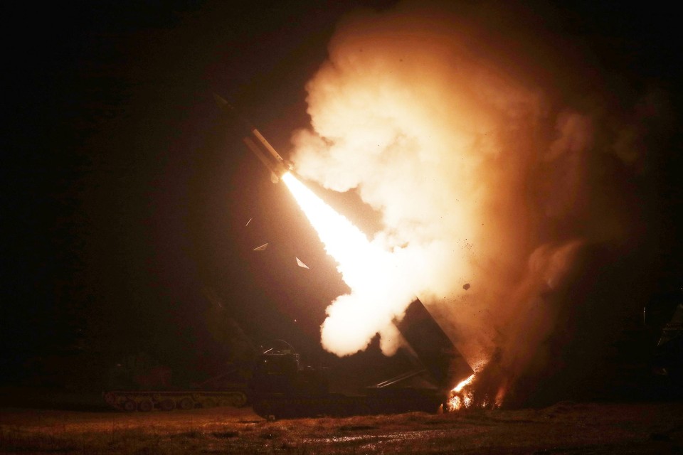 Het Zuid-Koreaanse ministerie van Defensie verspreidde dit beeld van de raketlancering. 