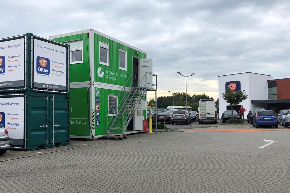 De site van Okay wordt helemaal klaargemaakt voor de verbouwingen.