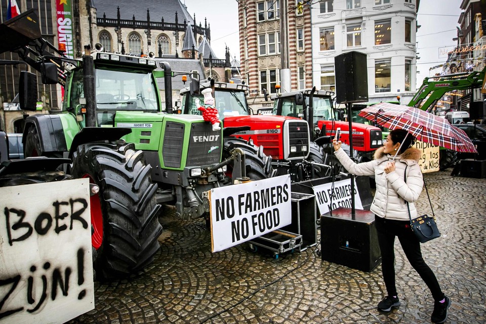 Archiefbeeld: Nederlandse boeren protesteren in Amsterdam.