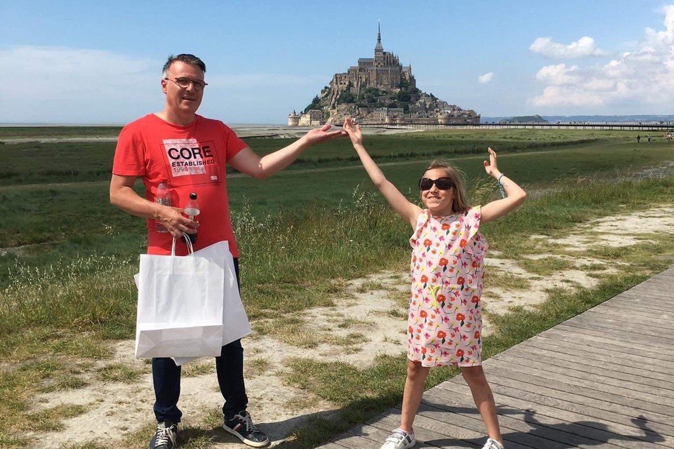 Mario en Elisa op vakantie. 