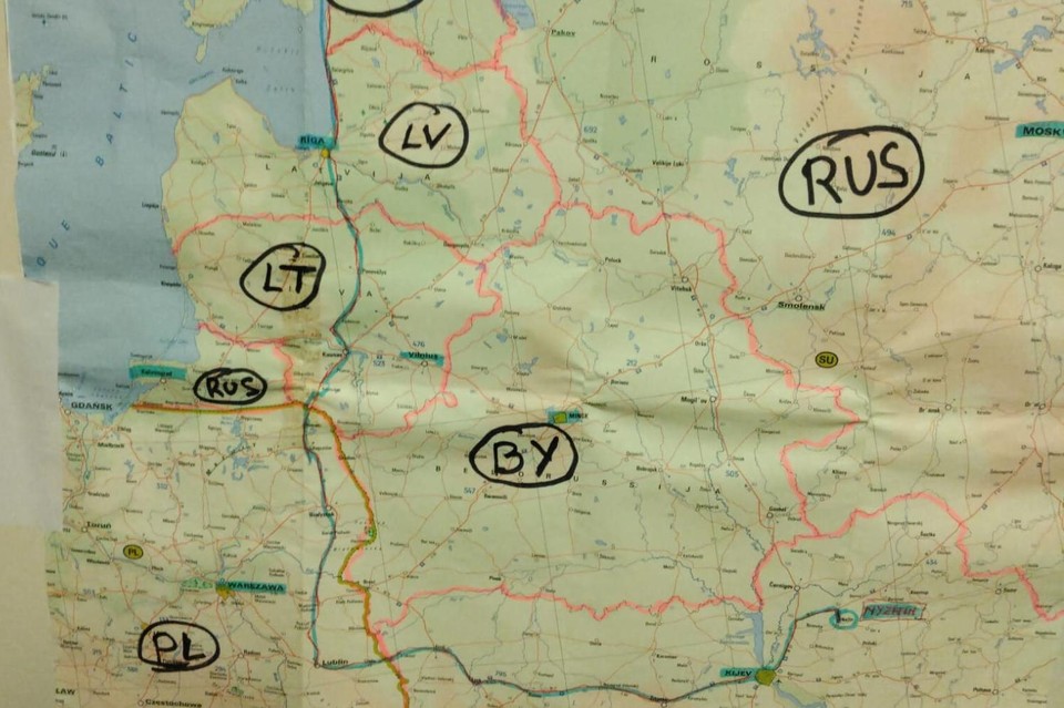 1700 km, van Tallin (noord, net buiten de kaart), naar Kiev en voor Ivan Lybaert nog een extra stukje naar Nyzhin