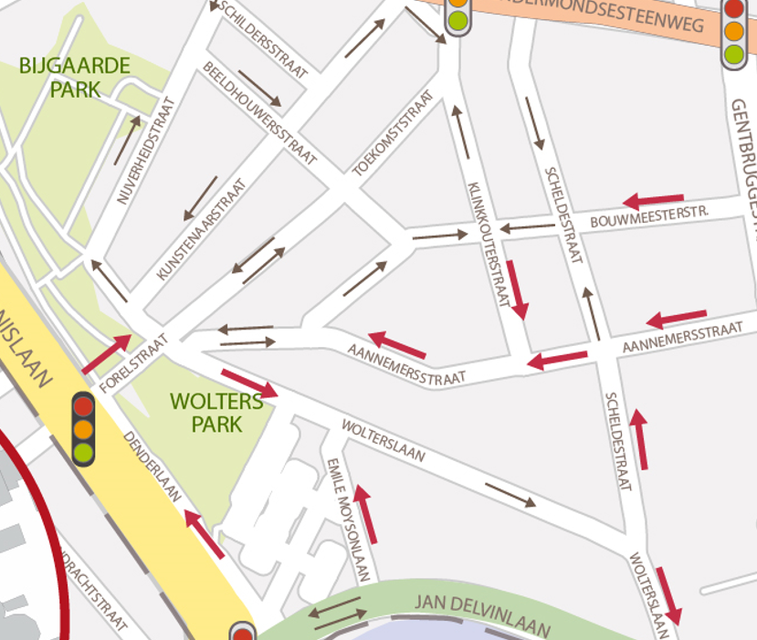 Een stukje eenrichtingsverkeer in de Forelstraat moet van de Toekomststraat en de omliggende straten een rustigere wijk maken.