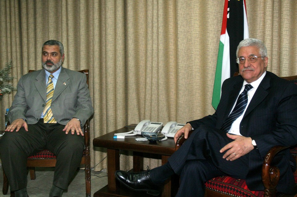 Mahmoud Abbas en Ismail Haniyeh in 2006