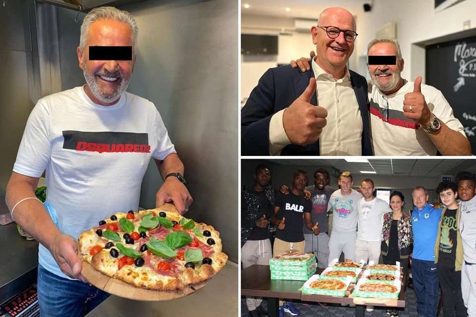 Bij pizzabakker Marcelo N. kwam al eens bekend volk aanschuiven, zoals de Limburgse gouverneur Jos Lantmeesters (rechtsboven) of voetballers van Racing Genk (rechtsonder).