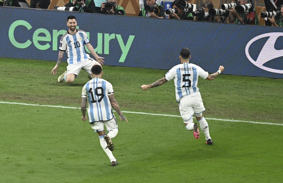 Messi scored twice in the final at the World Cup.