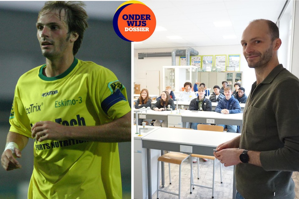 Ooit was Lars porfvoetballer bij KV Oostende, nu staat hij als directeur soms voor de klas.