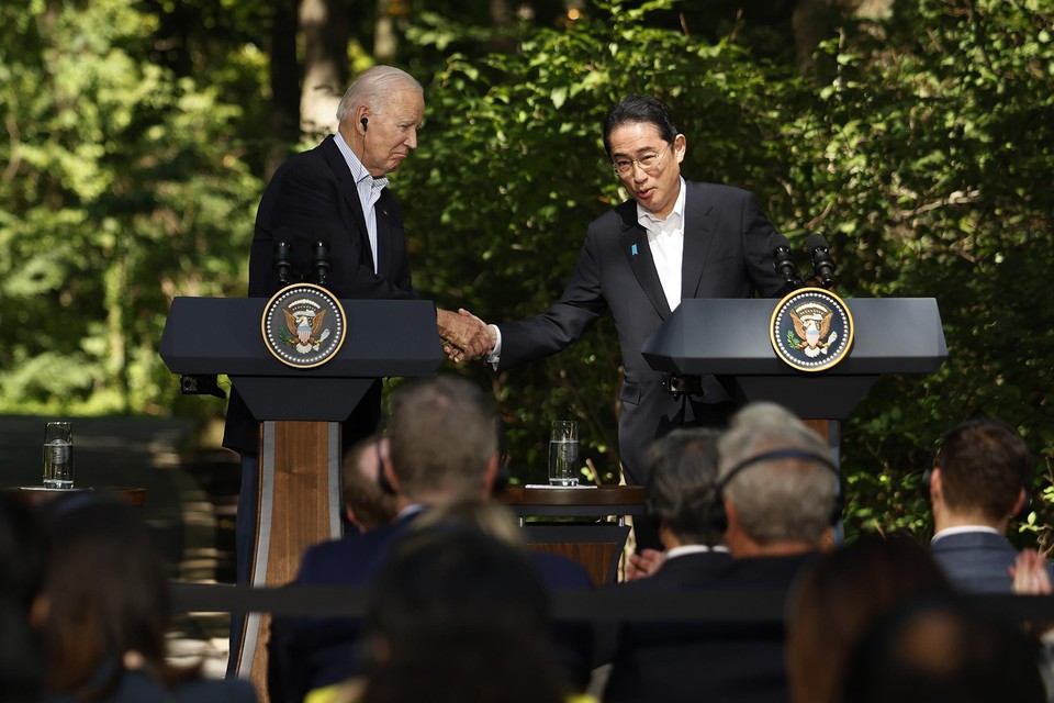 Archiefbeeld: Biden en Kishida.