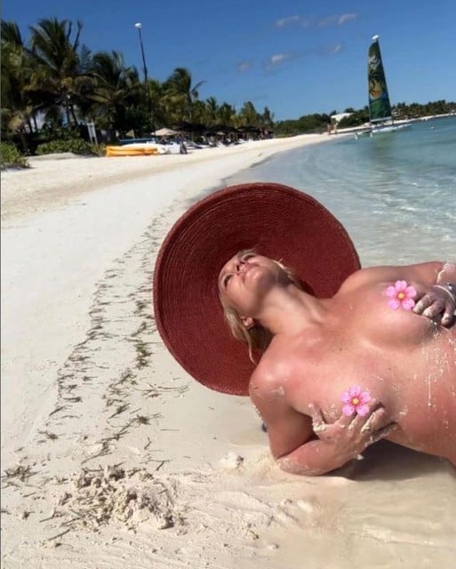 Het hele jaar door poseerde Britney Spears poedelnaakt om haar herwonnen vrijheid te vieren. 