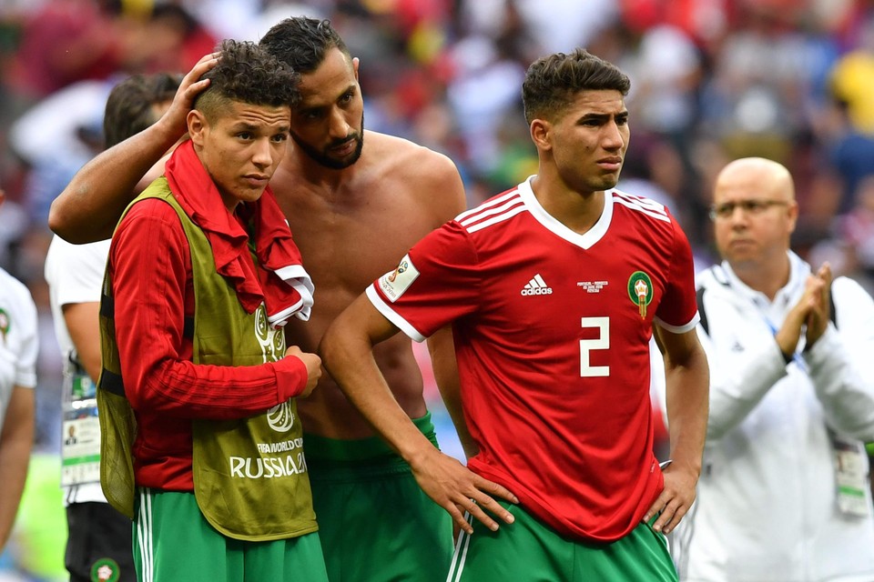 De spelers van de Marokkaanse nationale ploeg zijn gestrand in Conakry. 