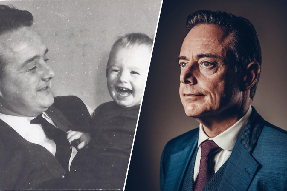 Vader Henri De Wever met zijn zoon Bruno. Hij trok in de jaren negentig geregeld naar Oekraïne. Rechts: Bart De Wever. 