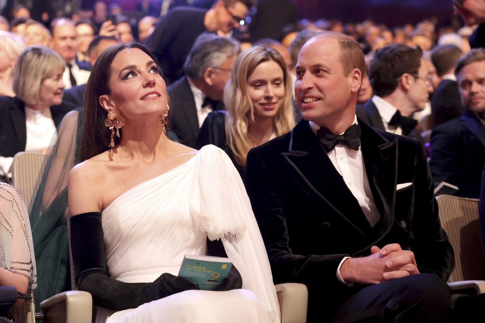 Kate Middleton en prins William op de BAFTA-awards