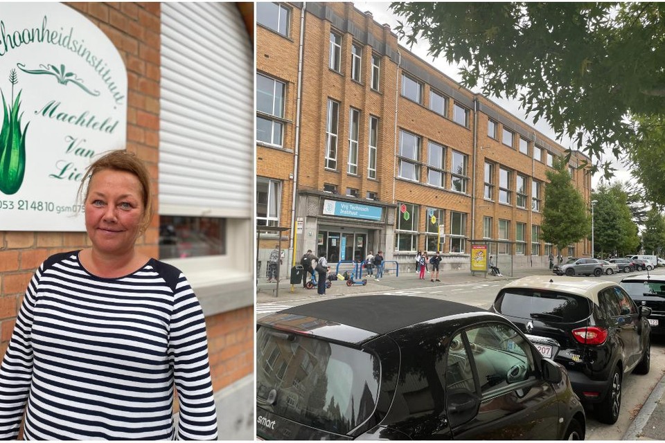 Schoonheidsspecialiste Machteld Van Lierde heeft haar salon in de Sinte Annalaan en ziet dat klanten er nu vaak geen parkeerplaats vinden. Toch is zij geen voorstander van betalend parkeren: “Waarom geen blauwe zone.”