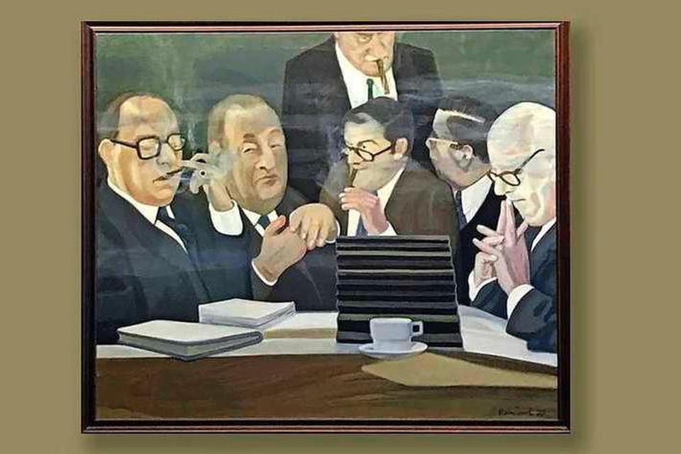 Bloemlezing Viskeus Pracht Ophef over schilderij met “rokende oude mannen” dat verwijderd wordt uit  Nederlandse universiteit | Het Nieuwsblad Mobile