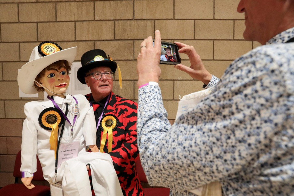 Een kandidaat voor de Monster Raving Loony Party