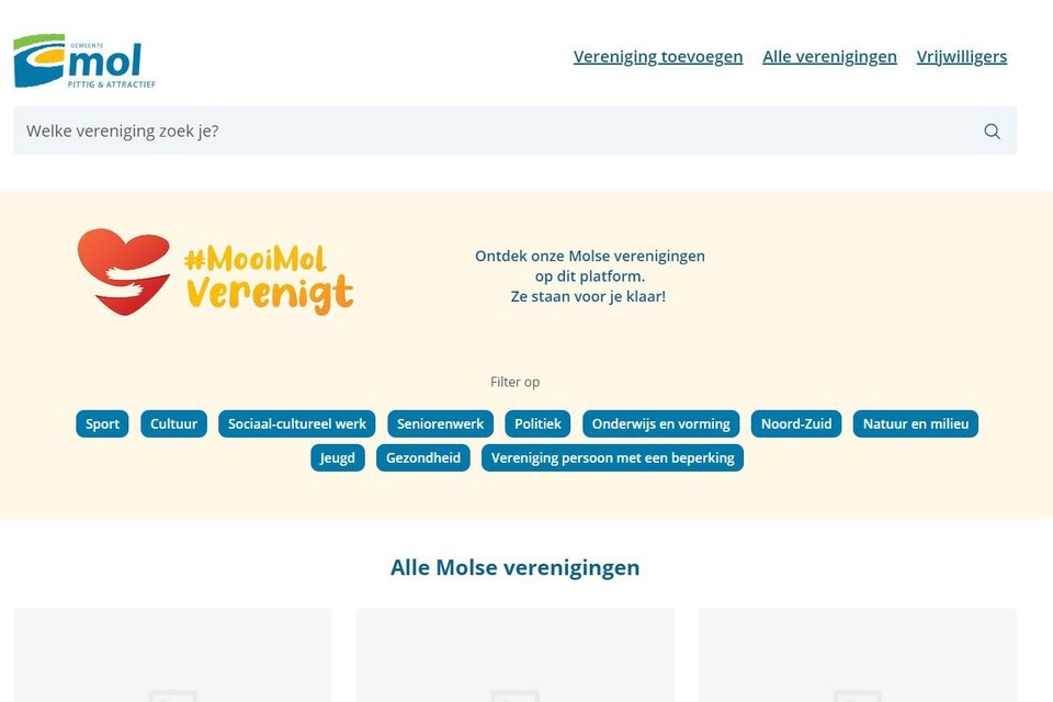De website is momenteel nog in aanmaak voor de grote lancering in november.