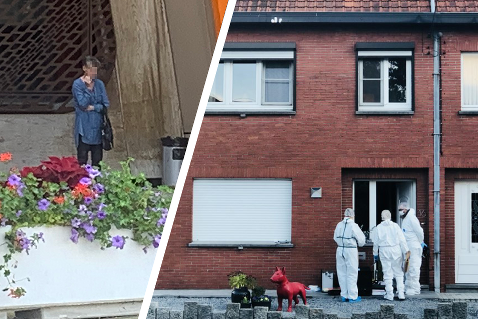 De dochter tijdens een vorige rechtbankzitting.