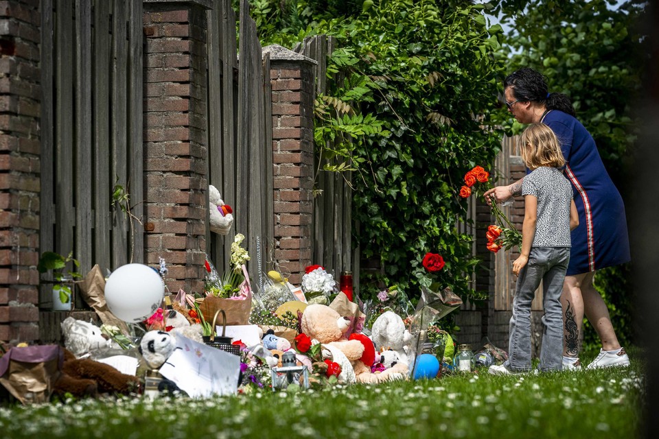Een herdenkingsplek voor de jonge Gino (9) die n juni dit jaar werd vermoord door Donny M. (22) 