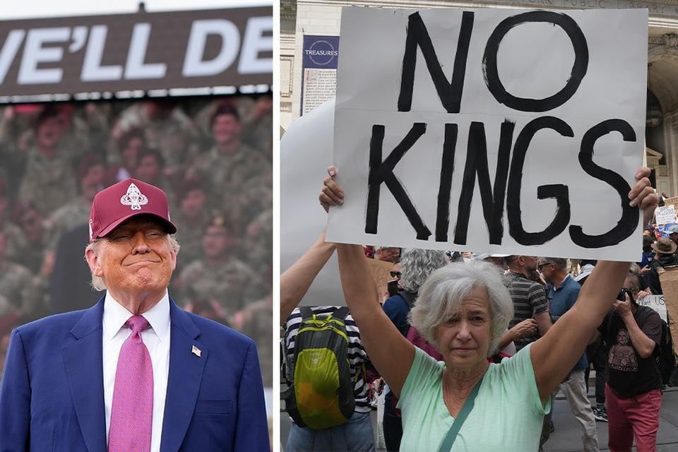 Op de verjaardag van Trump trekt de grootste militaire parade ooit door  Washington, maar in alle andere steden wordt geprotesteerd tegen 'koning  Donald' | Het Nieuwsblad Mobile